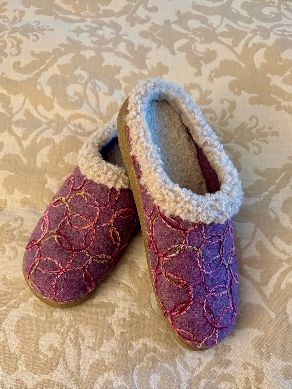 Purple Women’s Slip-On Sherpa Lined Slippers